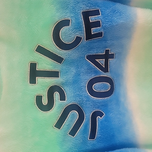 JUSTICE 04 Women's Sweater Size XL (16/18) Blue and Green Black - Picture 2 of 5